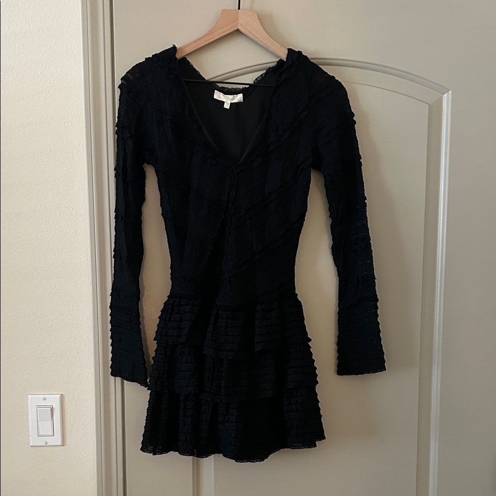 Loveshackfancy Black Long-Sleeve Dress